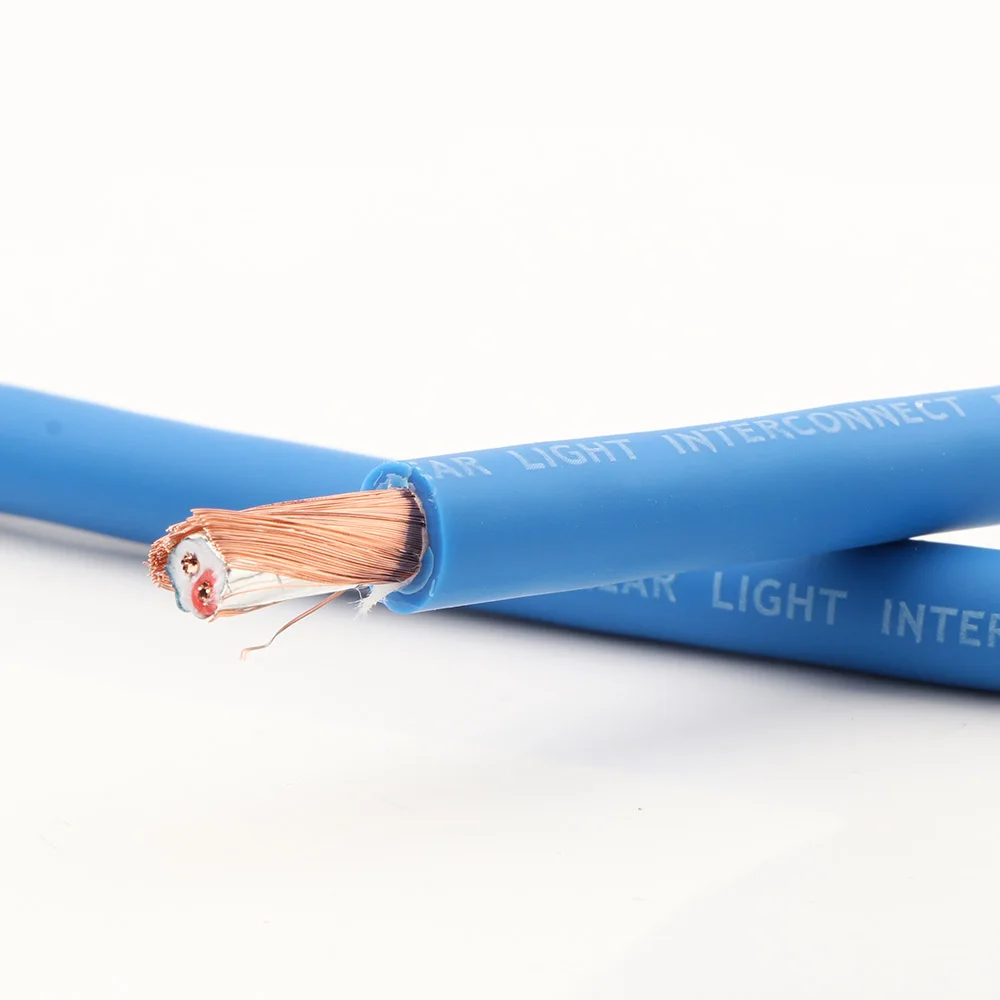 Cabo RCA de cobre puro X416 OCC – Cabo de interconexão HiFi premium Cabo RCA de grau audiófilo em massa para leitor de CD/AMP/sistema de áudio