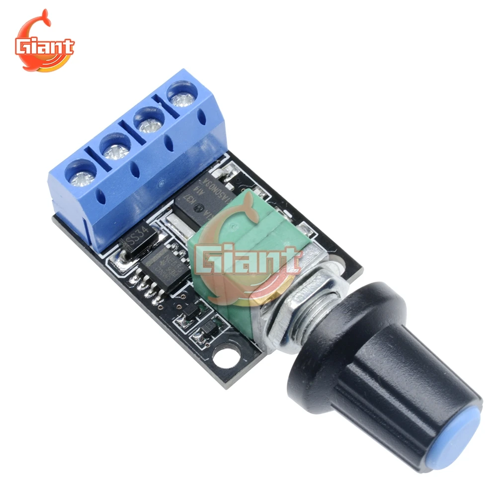 DC 5V 12V Governor PWM Motor Speed Controller 10A Stepless Speed Regulator LED Dimmer Speed Control Switch for LED Light Strip
