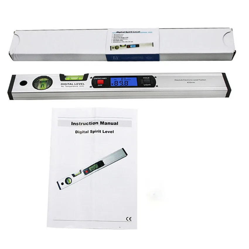 Digital Protractor Ruler, Electronic Level Tools, 360 Degree Flip, Measuring Angle Ruler, 400mm