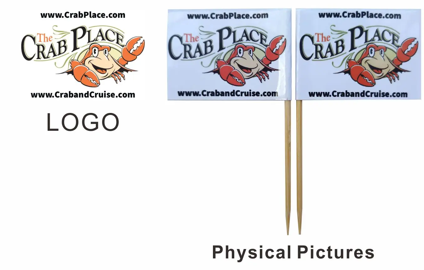 Custom Logo Toothpick Flags 3.5X2.5CM A Variety of Toothpick Length Can Be Selected. Fruit Ornaments 001