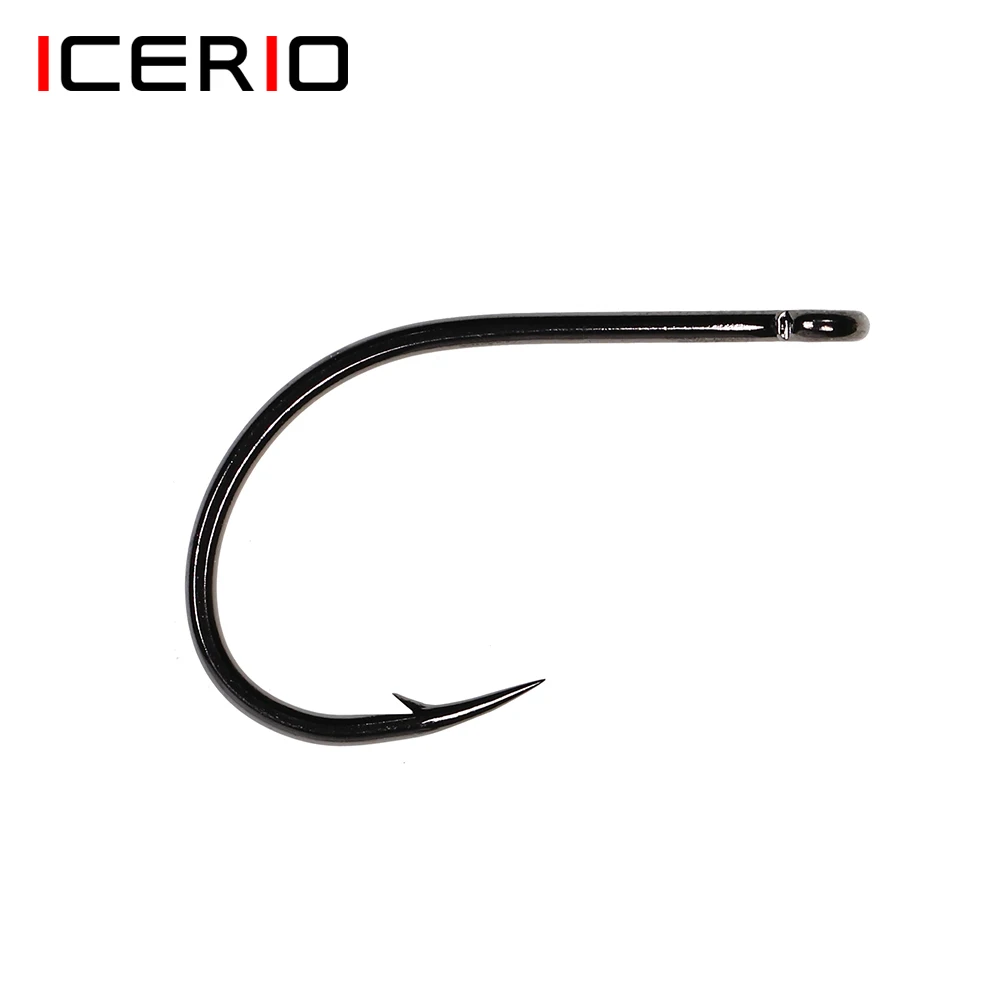 ICERIO 30PCS 1X Short-shank Streamer Hook for Tying Finesse Game Changer Trailer and Tube Flies Hooks Wide Gap