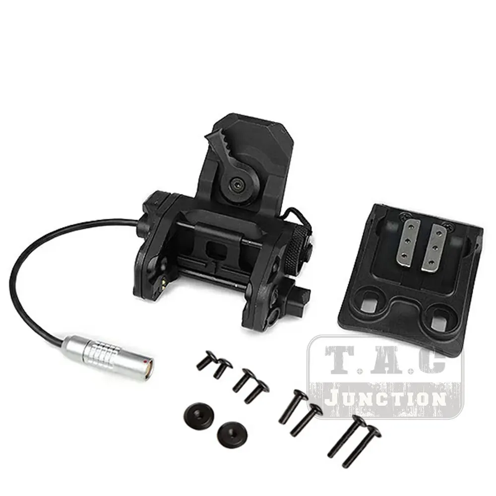 CNC Function GSGM DPAM NVG Mount With 4-Hole Helmet Shroud For ANVIS Night Vision Black