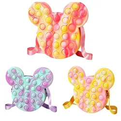 Coin Purse Finger Toys Estoura Seu Simples Dimple Anti Stress Toy Push Bubble Stationary Bag Poppit Finger Reliver Stress Toys