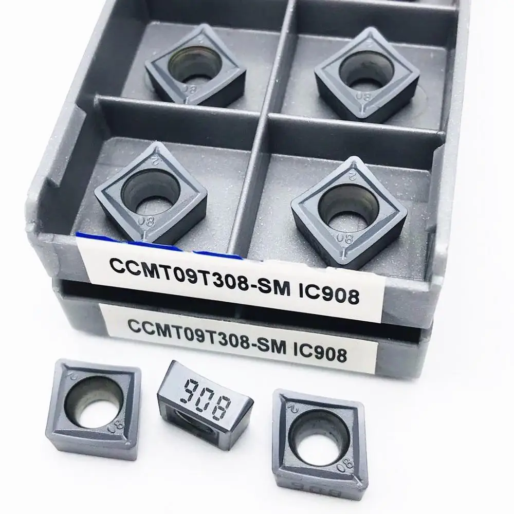 Inserto in metallo duro CCMT09T308 SM IC907 IC908 32.51 inserto per tornitura interna tornio parti strumento tornio CNC utensile da taglio Tokarnyy CCMT