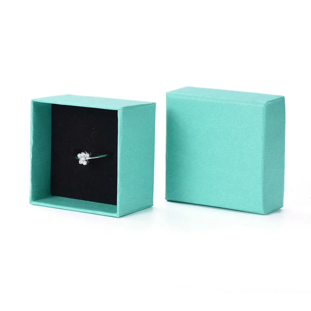 Jewelry Gift Box Bracelet Necklace Earrings Ring Organizer Storage Box Paper Cardboard Jewellery Packaging Container with Sponge