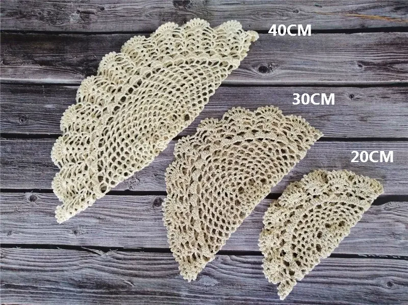 3Sizes Vintage Crochet Lace Flowers Coaster Cup Mat Dining Coffee Table Placemat Christmas Wedding Napkins Cloth Doilies Kitchen