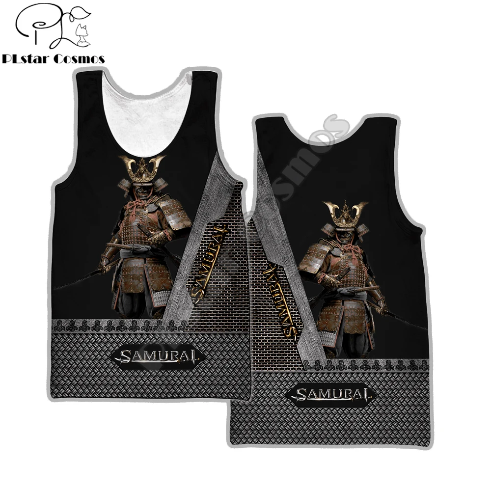 Retro Beautiful Samurai Tattoo 3D Printed Men vest Summer Fashion Harajuku Sleeveless T-shirt Unisex tank tops BX-0018