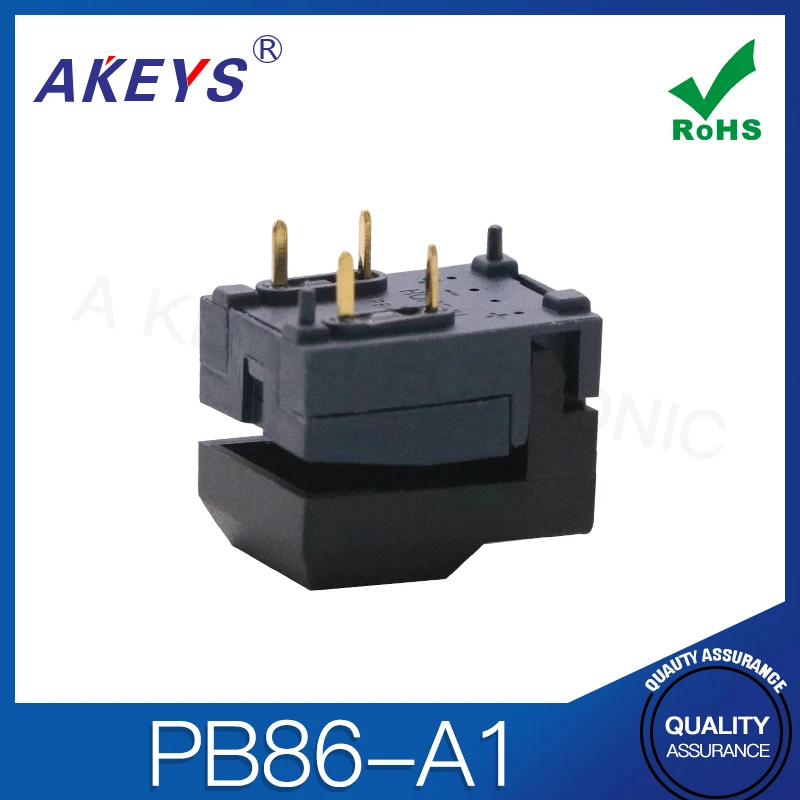 3PCS PB86-A1 Black gray button 17 * 12mm computer button no light touch switch