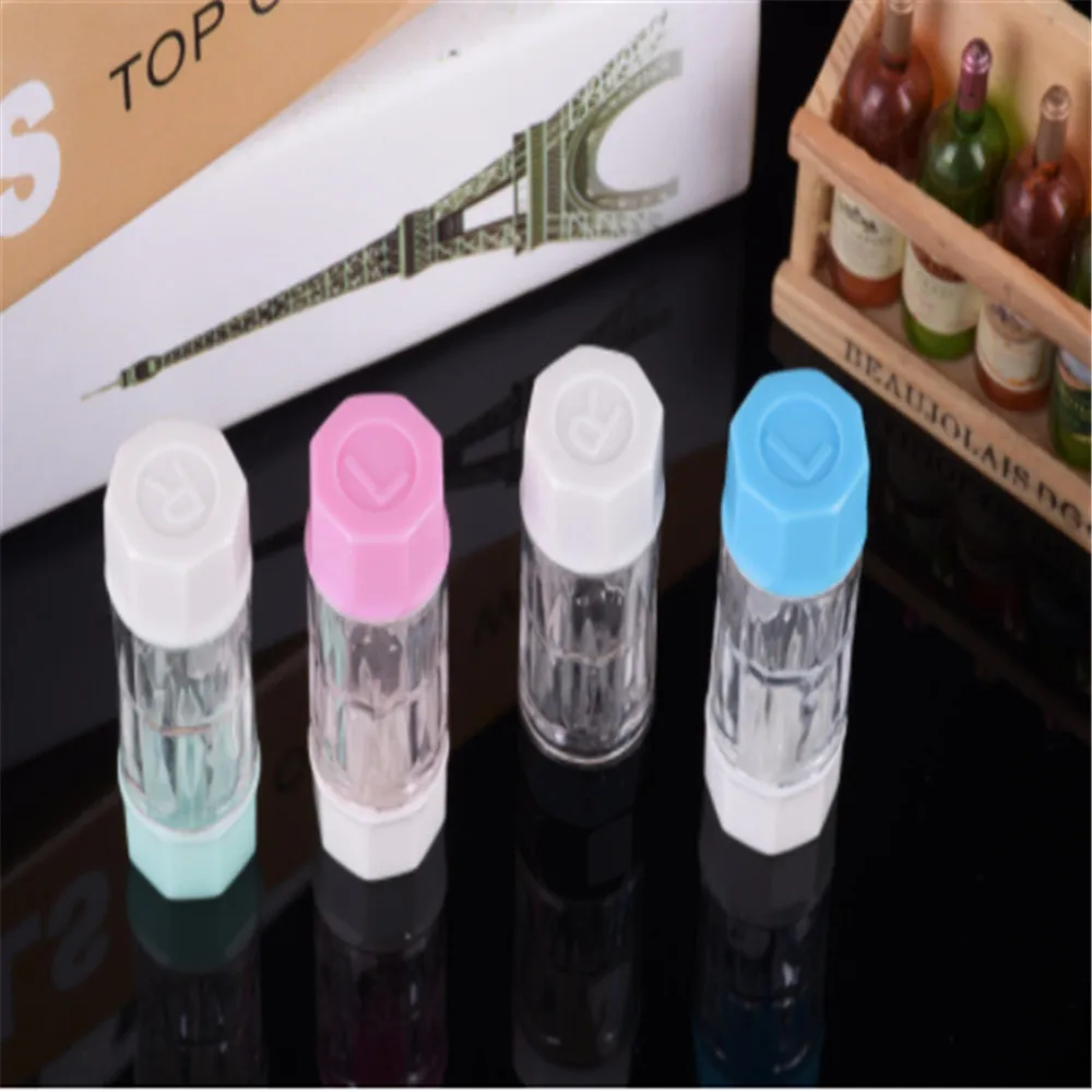 Mini Diamond Shaped RGP Hard Contact Lens Container Holder Bottle Tube Glasses Case Protector Box Travel Glasses Holder Eye Tool