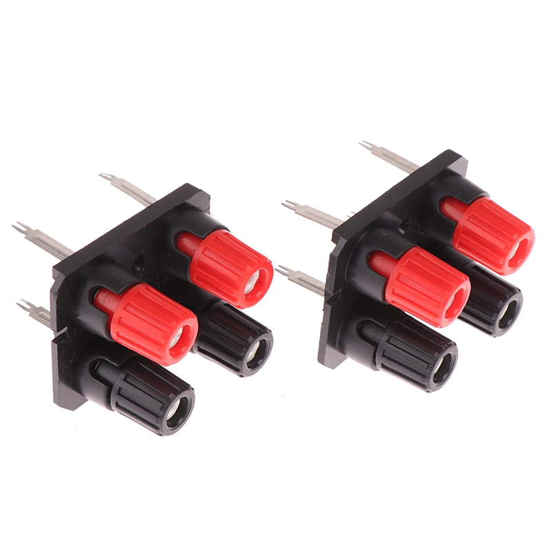 2pcs WP External Banana Jack 4Pin Speaker Amplifier Wire Clip Audio Socket WP4-10 4 Pole LED Spring Terminal Switch