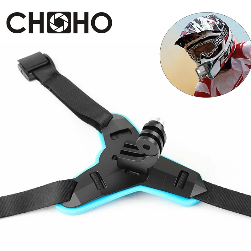 

Head Helmet Strap Vented Adjustable Chin Riding Belt Holder Adapter For Gopro Hero 10 8 9 Xiaomi Yi 4K SJCAM Accessories