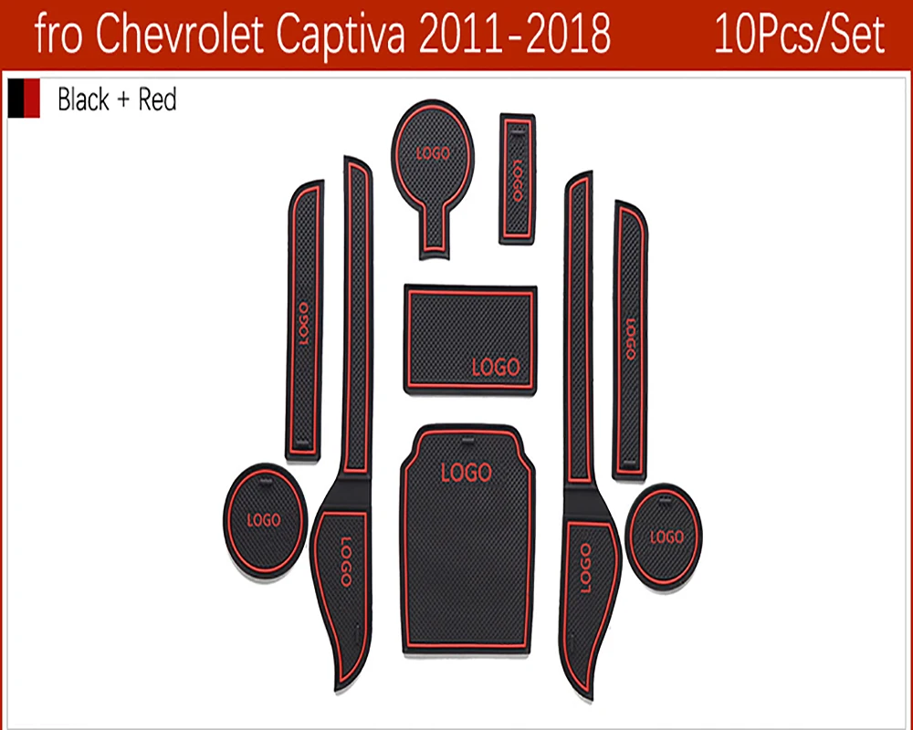 for Chevrolet Holden Captiva 2011~2018 Rubber Anti-slip Mat Door Groove Cup Phone Pad Gate Slot Coaster Accessories 2012 2013