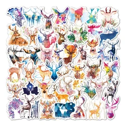 50pcs Watercolor Deer Stickers For Notebooks Scrapbook Stationery Kscraft Cute Sticker Scrapbooking Material Craft Supplies