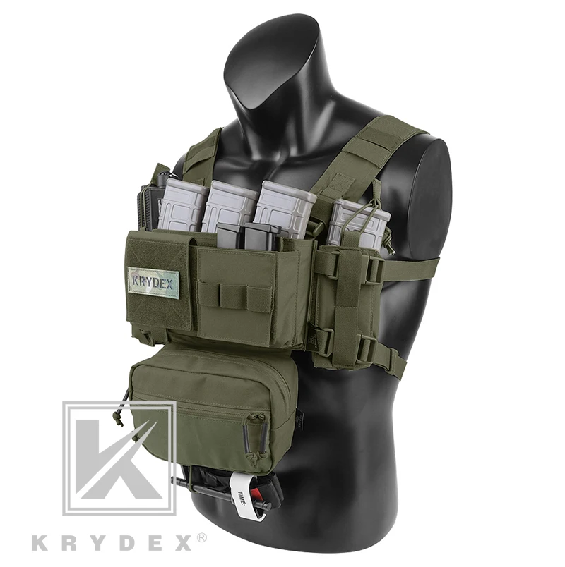 Imagem -04 - Krydex-tactical Classis Peito Rig Combate à Caça Paintball Mini Ranger Colete Verde Transportador com Magazine Pouch Mk3