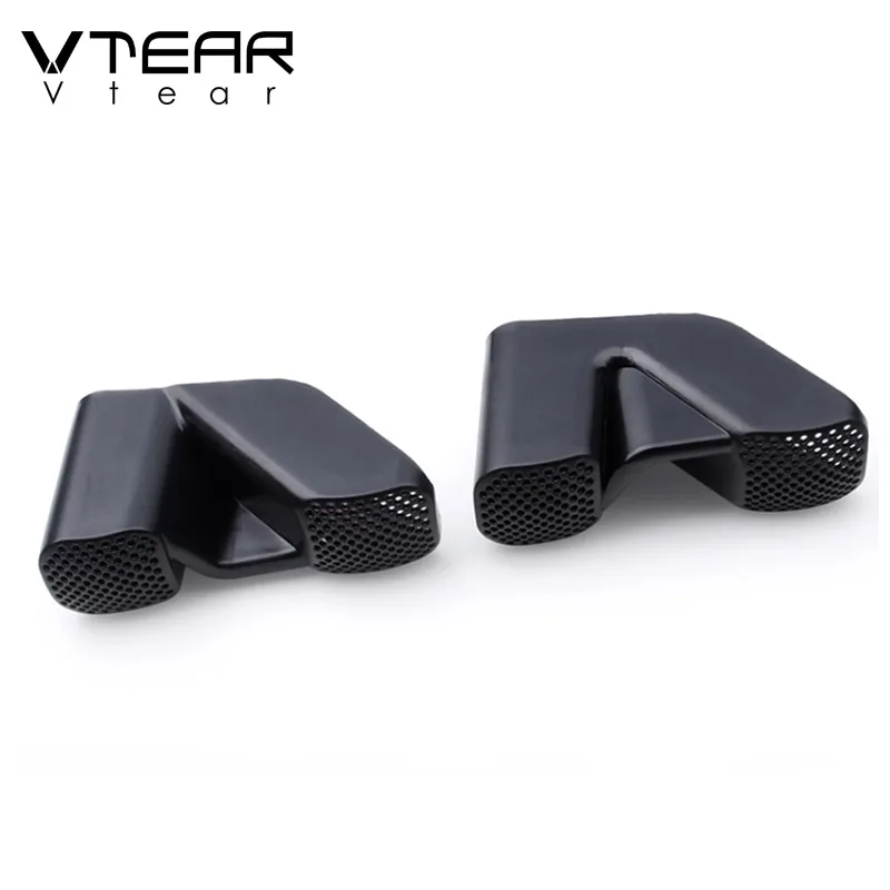 Vtear for Nissan Qashqai J11 Dualis 2 air outlet cover car accessories rear under seat interior air vent net frame part 2019