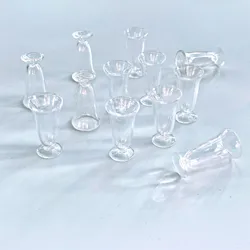 20PCS/LOT Fake Mini Glass Model Cups DIY Simulation Crafts Clear Plastic Parfait Cup Tableware Dollhouse Kitchen Accessories