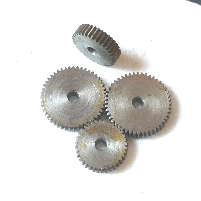 Flat 45 steel 1.25 mod 46 teeth gear pin hard carbon metal standard external spur gear 1.25mod 46teeth