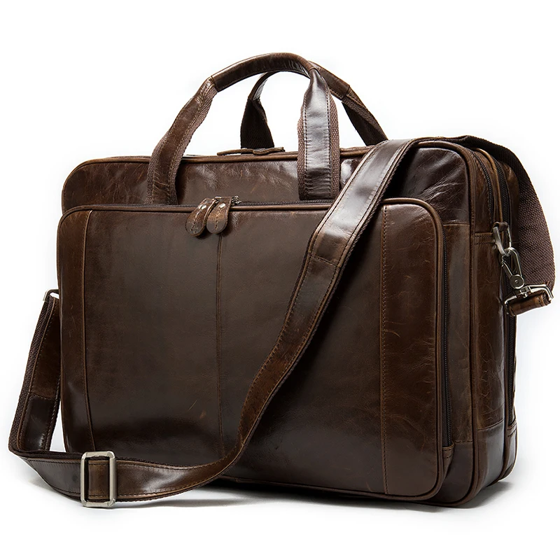 briefcases mans bag leather genuine briefcase men leather laptop bag men business mens briefcase 15 inch pasta masculina    9205