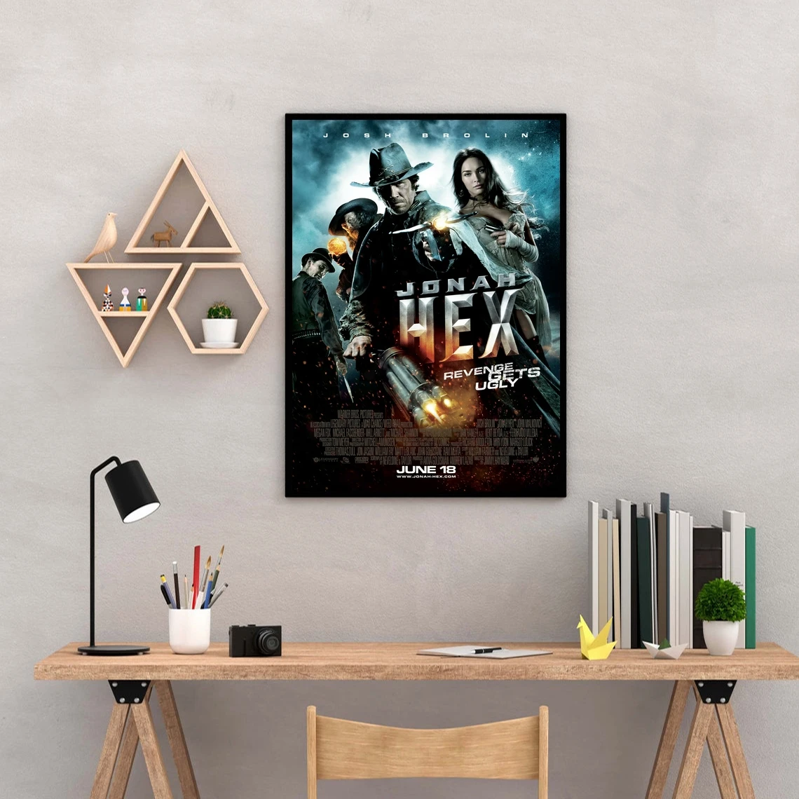 Póster de película Jonah Hex, lienzo impreso, decoración del hogar, pintura de pared (sin marco)
