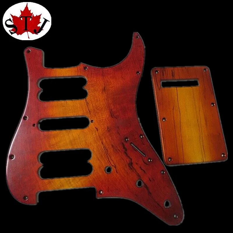 Maple wood  HSH Pickguard and Backplate  GUITAR brown color