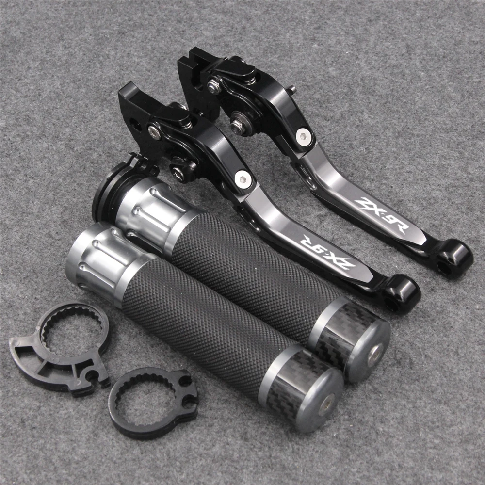 

RiderJacky Folding Extendable Motorcycle Brakes Clutch Levers Hand Grips For Kawasaki ZX-9R ZX 9R ZX9R 1998-1999