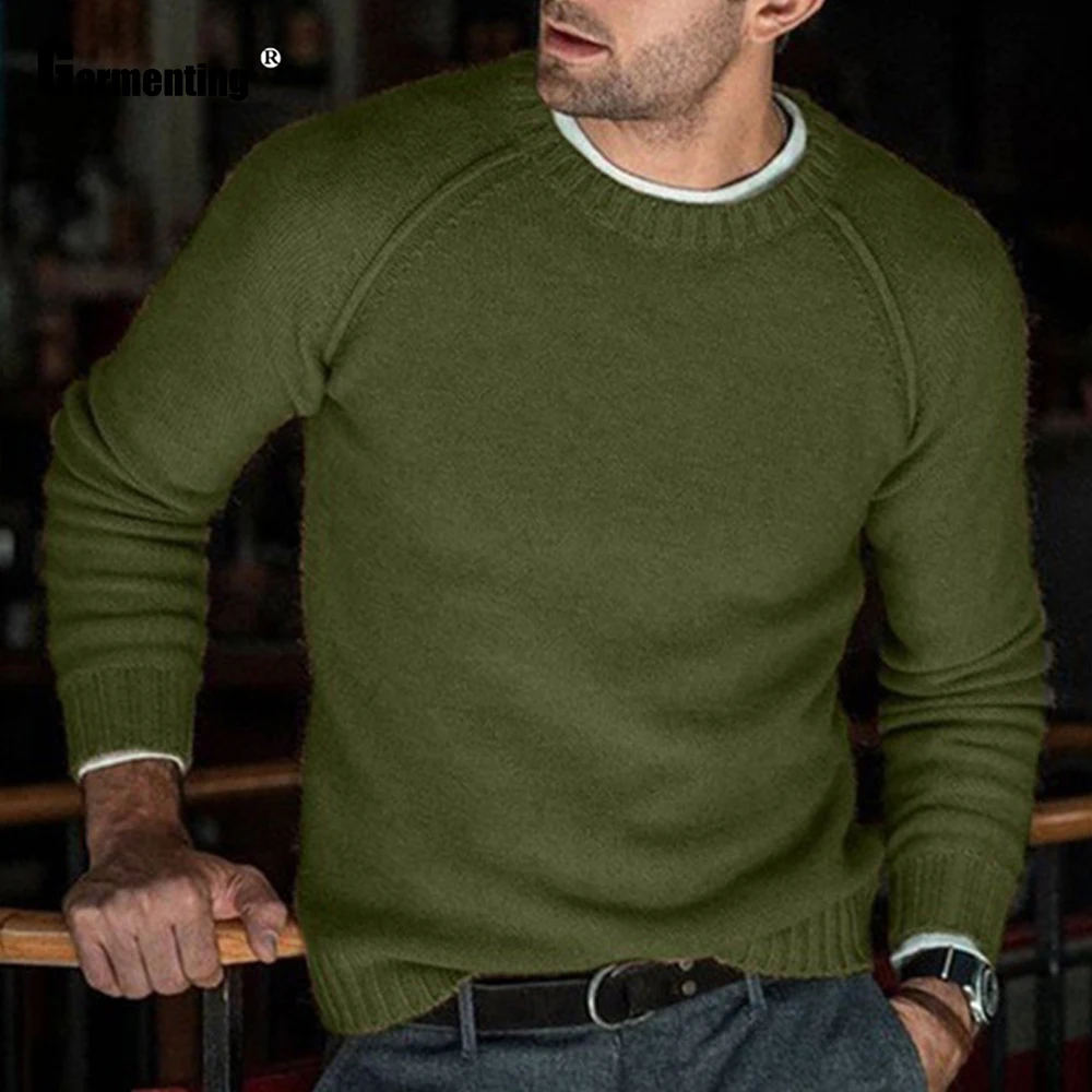 2025 Sweter Atasan Dasar Lengan Panjang Pria Pakaian Sweter Abu-abu Kuning Pulover Rajut Baru Homme Tarik Masculina Ukuran Besar S-3XL