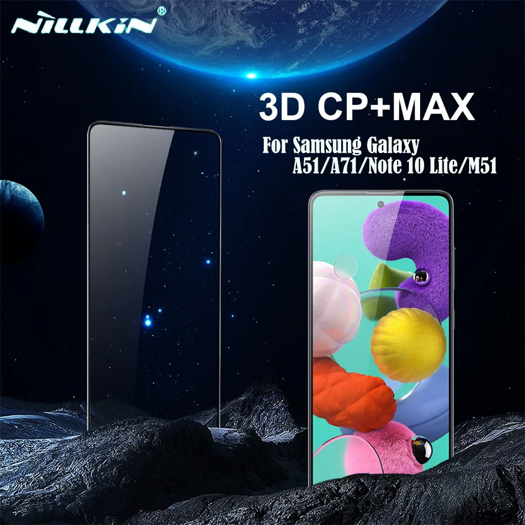 For Samsung Galaxy A51 Tempered Glass Full Coverage Screen Protector Nillkin 3D CP+ Max Glass Film 9H For Samsung Galaxy A51