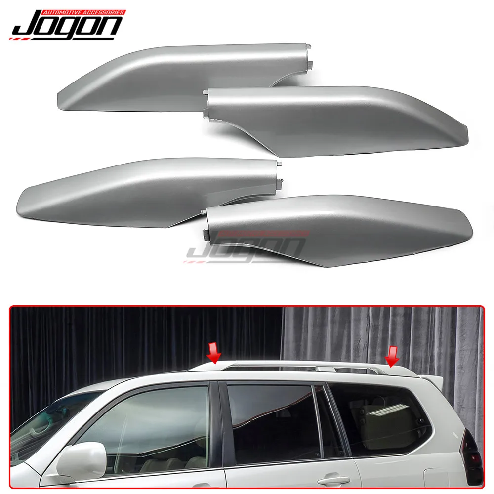 For Lexus GX470 2003 2004 2005-2009 Car Replace ABS Roof Rails Rack End Cap Protection Cover Shell Trim 4Pcs Car Accessories