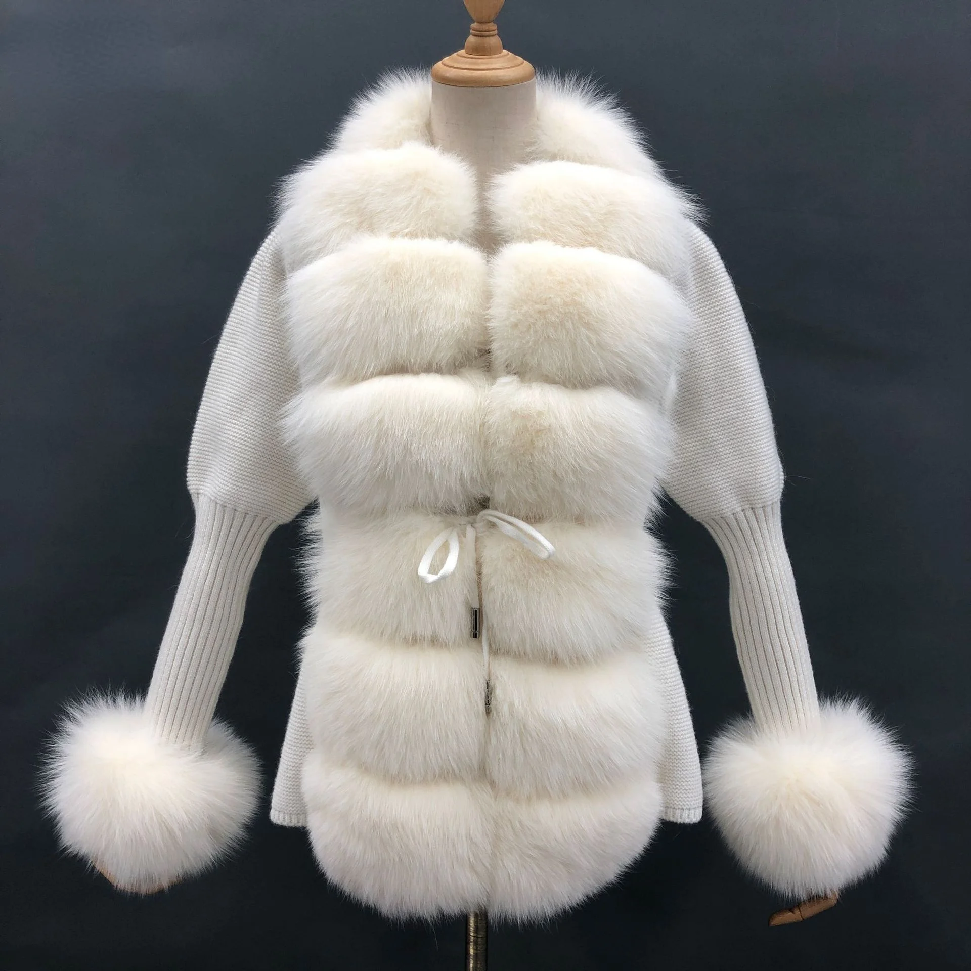 MENINA BONITA 2022 Winter Women Fashion Fur Coat Natural Real Fox Fur Placket Luxury Thick Real Wool Warm Outerwear Streetwear