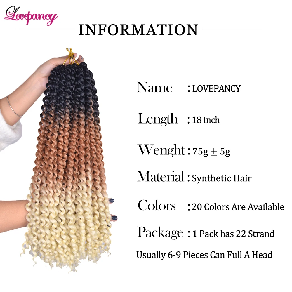 Lovepancy Single Passion Twist Crochet Hair 18Inch 22Roots Synthetic Braiding Hair Extensions Crochet Braids Spring Twist Hair