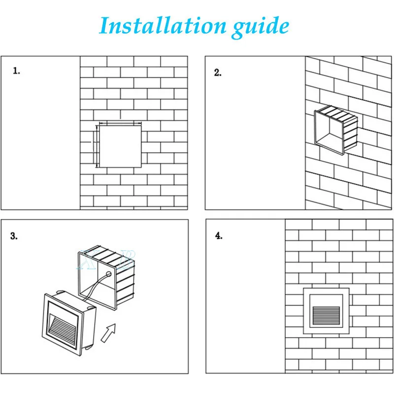 Underground led wall lamp 5W IP65 PIR Sensor LED Stair Light Step Light Recessed buried lamp Waterproof Staircase Step light