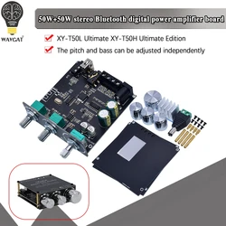 XY-T50H TPA3116D2 2*50W Bluetooth 5.0 Subwoofer Amplifier Board 2.0 Channel High Power Audio Stereo AUX USB Bass AMP
