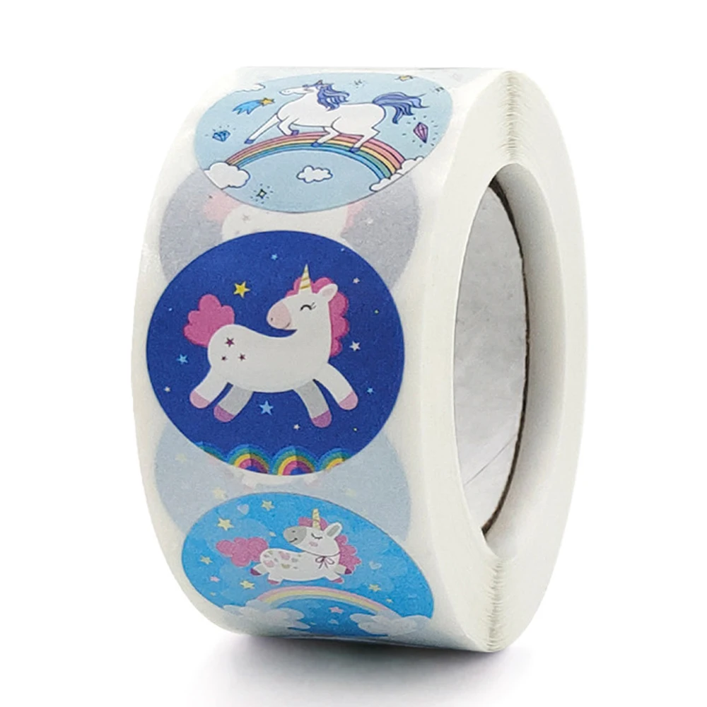 100-500pcs Unicorn Sticker Cute Animals Sticker for Kids Classic Toy Decoration School Teacher Supplies Encouragement Sticker