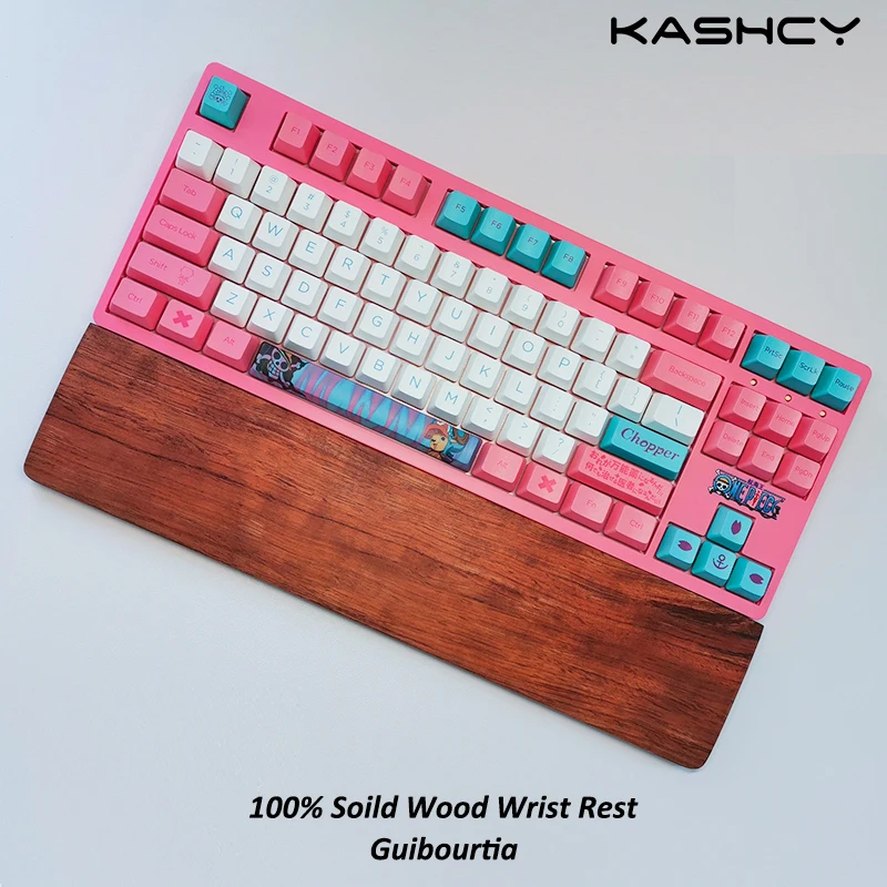 

Kashcy Solid Wooden Guibourtia Palm Rest for Ergonomic Gaming Mechanical Keyboard Wrist Support Pad ,60 87 104 108keys