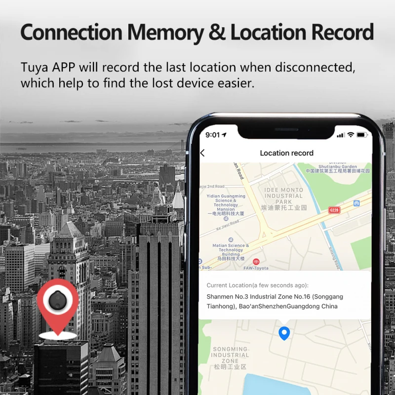 Tuya Mini GPS Tracker, Tag inteligente, Alarme Anti-Perdido, Mala Pet Key Finder, Smart Home App, sem fio Bluetooth móvel, Crianças Finder