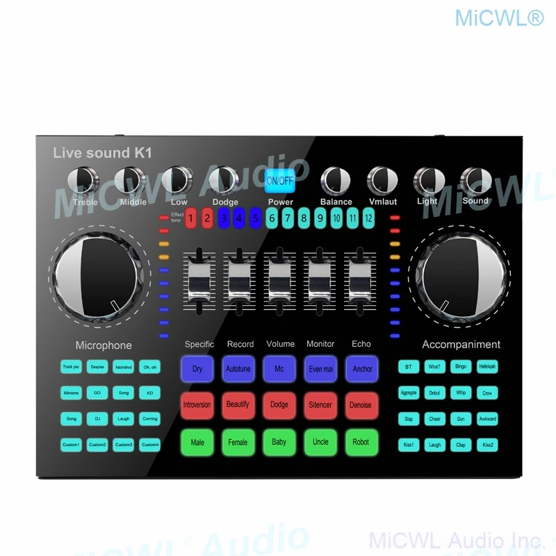 MiCWL KSM105 mikrofon pojemnościowy na żywo dźwięk cyfrowy karta dźwiękowa konsola miksująca do nagrywania studyjnego na żywo