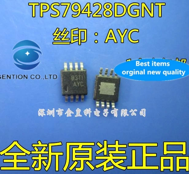 10PCS Screen printing: AYC TPS79428DGNT  MSOP8 linear voltage regulator low pressure drop in stock 100% new and original