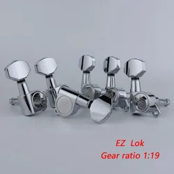 NEW Wilkinson WJN07 Electric Guitar Machine Heads Tuners Gear ratio 1:19 for ST or TL Chrome Silver Tuning Pegs