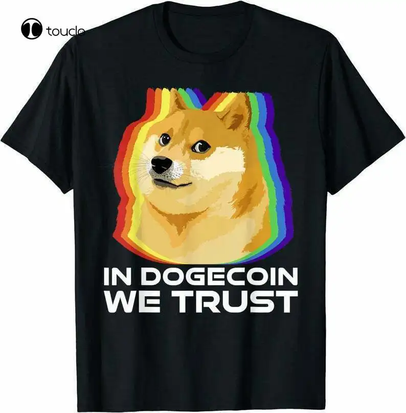 In Dogecoin We Trust Cryptocurrency Dogecoin T-Shirts Cotton Trend 2021