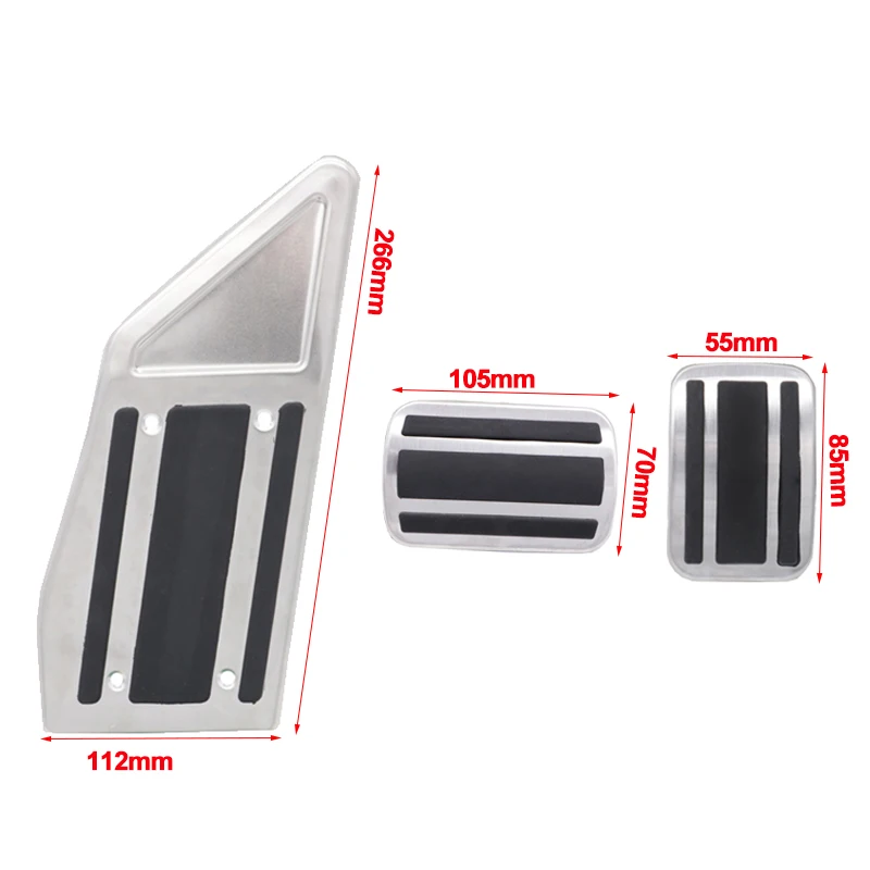 Car Rest Brake Accelerator Fuel Gas Pedal Cover Pad For Peugeot 3008 5008 GT 2017 2018 2019 LHD Pedal Pad Mats Cover Accessories