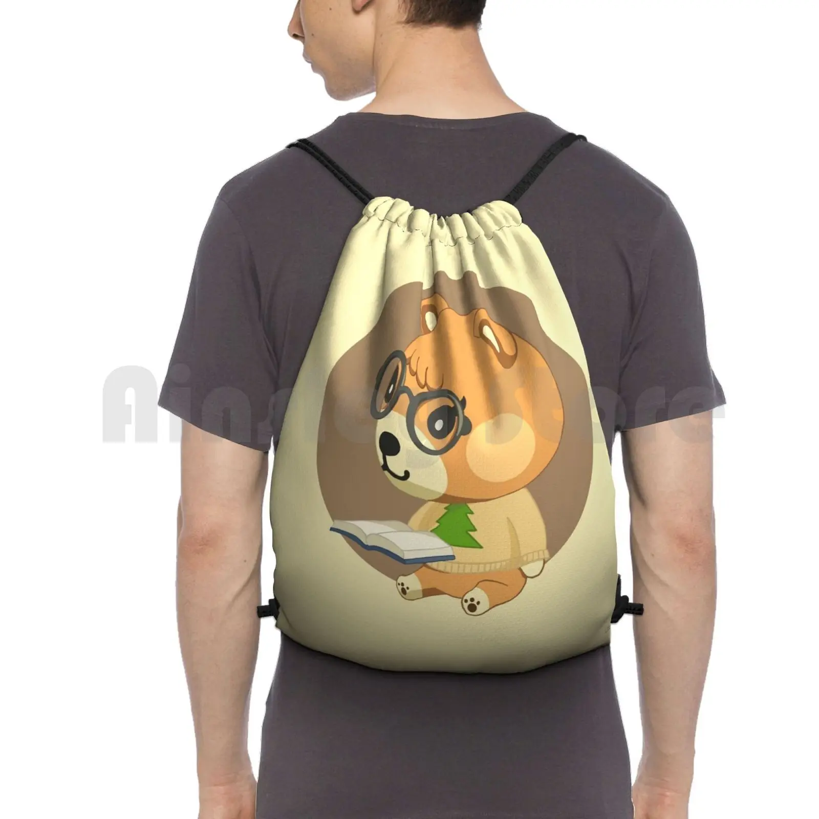 

Animal-Maple Backpack Drawstring Bag Riding Climbing Gym Bag Acnh Acnl Acpc Animal Animals Camp Characters Colorfull Colors