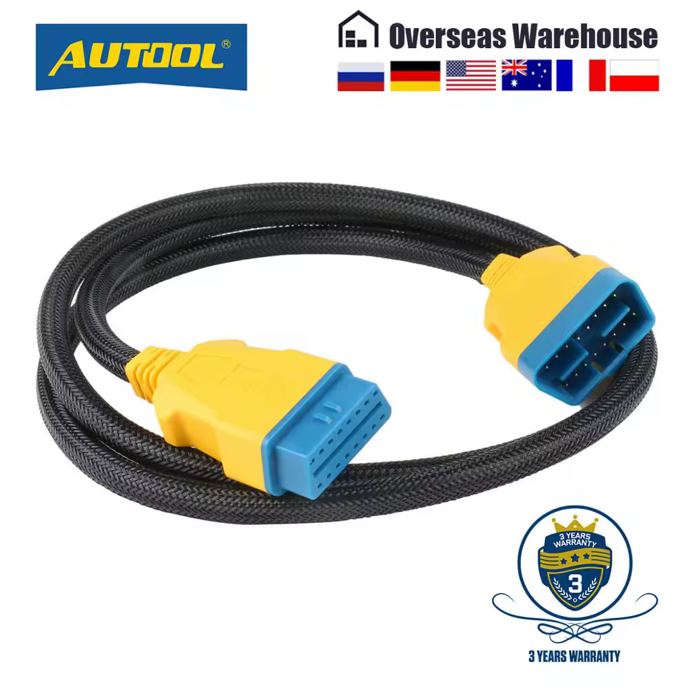 AUTOOL 150 CENTIMETRI Auto OBD II OBD2 16 Spille Maschio a Femmina Cavo di Estensione Diagnostico Auto Extender Cavo Adattatore per pro3/Lancio/ELM327