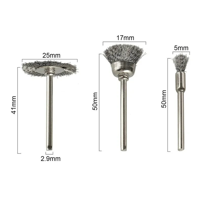 15pcs Polishing Wire Brush Rust Removal Wheel Tool set Wheels Set Rust Cup Derusting For Drill Bit  tools