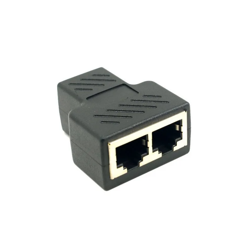 1 Naar 2 Manieren RJ45 Ethernet Lan Netwerk Splitter Dubbele Adapter Poorten Coupler Connector Extender Adapter Plug Connector Adapter