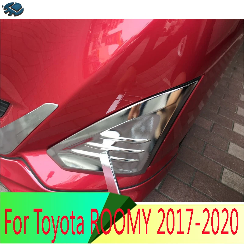 For Toyota ROOMY 2016-2020 Low version ABS Chrome Front Fog Light Lamp Cover Trim Bezel Frame Styling Garnish