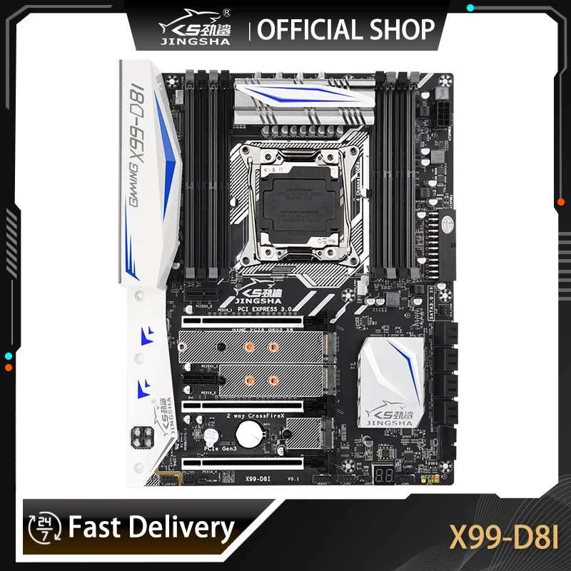 JINGSHA New X99 D8I Motherboard X99 Chip Support E5 V3V4 LGA 2011-3 ​Processor With WIFI + Bluetoth NGFF M.2 High-end Game Board