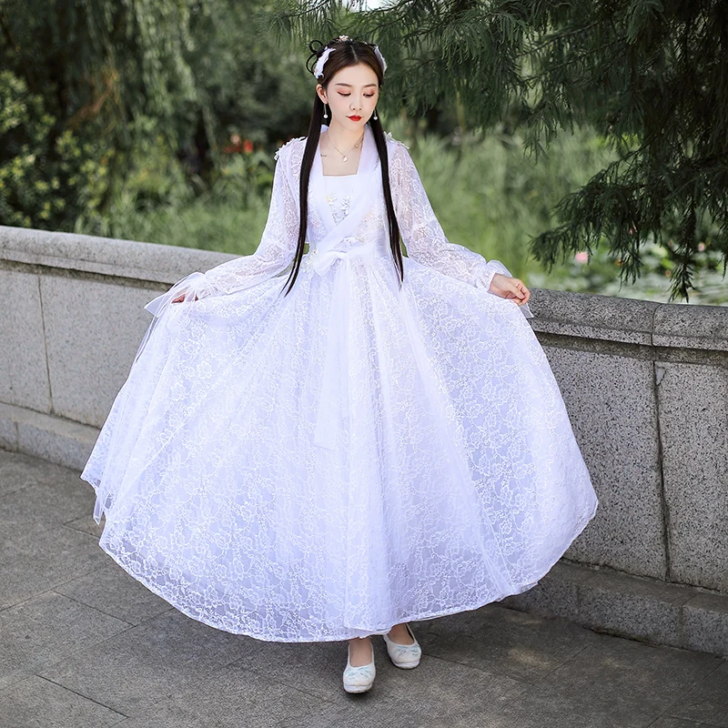 Women Large Plus Size Chinese Traditional Dress Fairy Wide Sleeve Costume Cosplay Female Princess Clothing Carnival SL5097