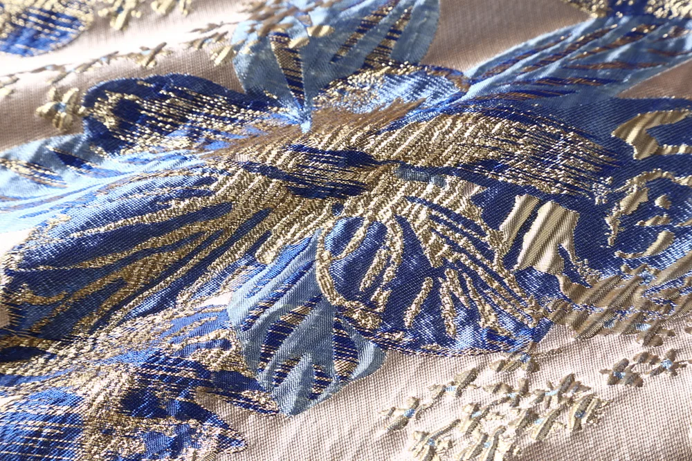 2021 Spring Summer Jacquard Dress V-Neck Brocade Dress Women