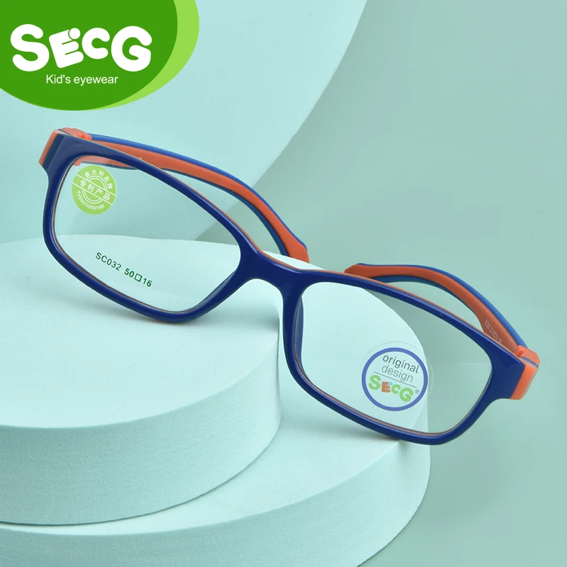 Secg ultraleve flexível macio crianças quadro crianças óculos de armação de óculos ópticos para visão óculos lunettes de vue enfant