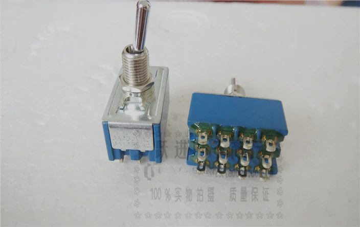 

Original new 100% P1L0T 6401 button switch 3A250V 6A125V 12pin 2 gear head toggle switch